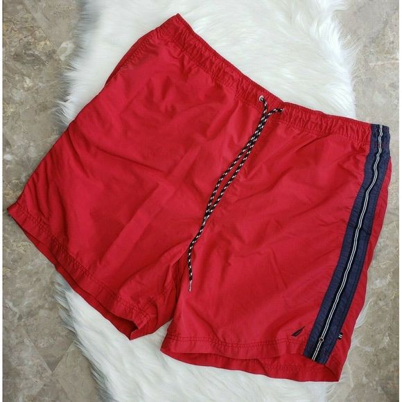 Nautica Other - VTG NAUTICA Swim Trunks Shorts Red White Blue XXL